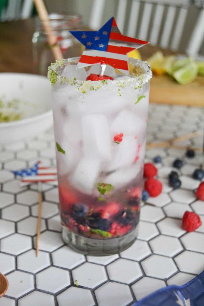 Easy Patriotic Cocktail - Want to serve a patriotic cocktail at your next party? This Easy Patriotic Cocktail is perfect for Memorial Day and 4th of July celebrations!