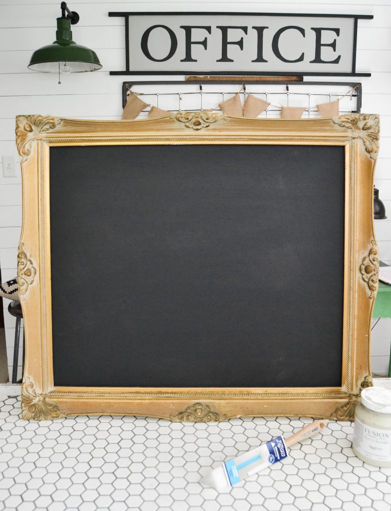 DIY Chalkboard From Thrift Store Frame - Want to make a unique chalkboard for your home? Head to the thrift store and make this DIY Chalkboard From Thrift Store Frame.