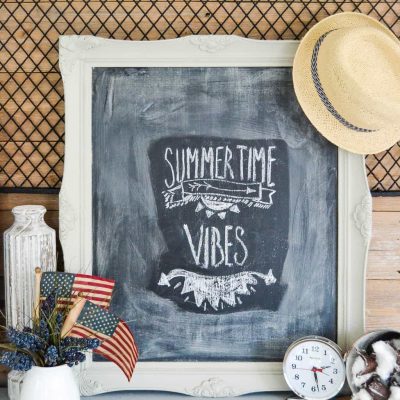 DIY Chalkboard From Thrift Store Frame