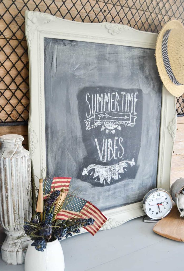 DIY Chalkboard From Thrift Store Frame - Want to make a unique chalkboard for your home? Head to the thrift store and make this DIY Chalkboard From Thrift Store Frame.