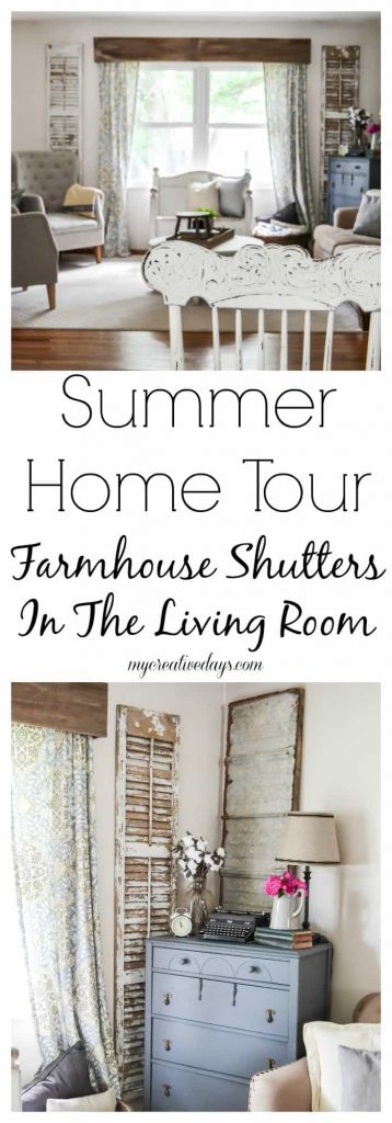 Summer Home Tour - If you love a cozy, cottage style, check out this living room summer home tour from My Creative Days.
