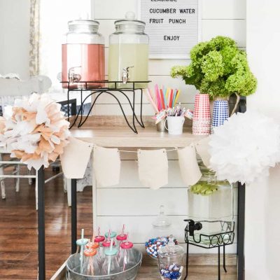 Summer Styled Bar Cart – Easy Summer Entertaining