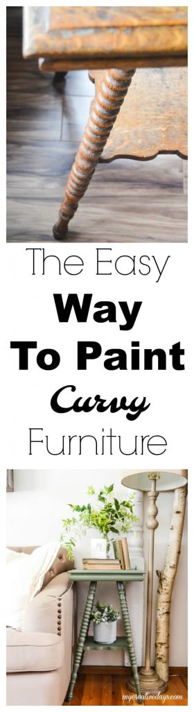 The Easy Way To Paint Curvy Furniture - If you are looking to paint furniture that has a lot of curves, this post will show you the easy way to do it. 