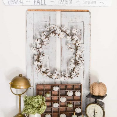 DIY Fall Sign Made From Grocery Store Dumpster Find For The Entry