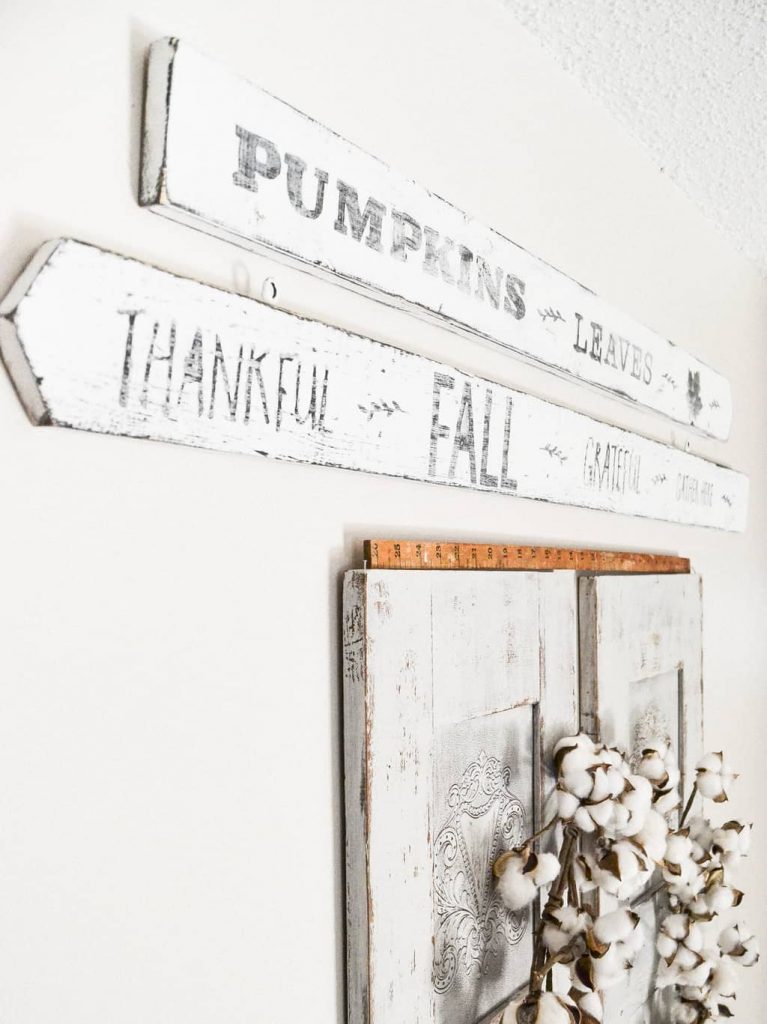 Repurposed DIY Fall Sign - Want to add some fall words to your decor? Make a Repurposed DIY Fall Sign easily and inexpensively in a few short steps.