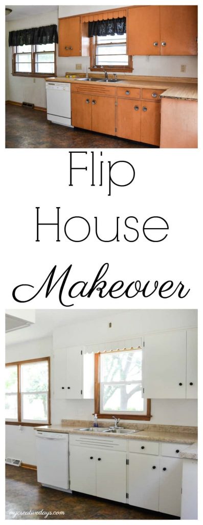 Flip House Makeover - Want to flip a house for profit? Check out this Flip House Makeover from My Creative Days with easy ways to update a house.