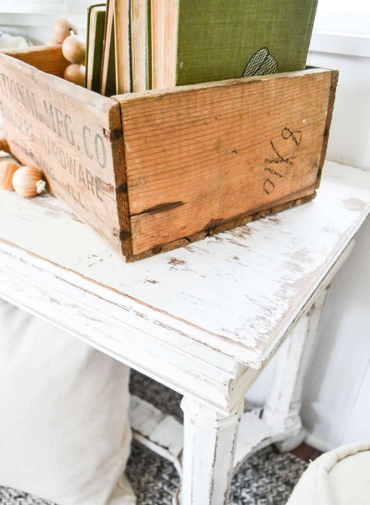 Piano Bench Turned Farmhouse Bench - Looking for frugal ways to add farmhouse style to you home? Check out this Piano Bench Turned Farmhouse Bench from My Creative Days just using paint and sandpaper!