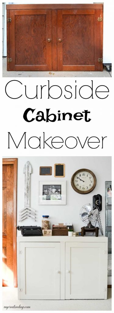 Curbside Cabinet Makeover - This Curbside Cabinet Makeover wasn't planned, but after I painted it, I just had to keep it in my office.
