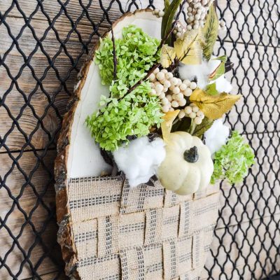 Easy DIY Wood Slice Fall Wreath