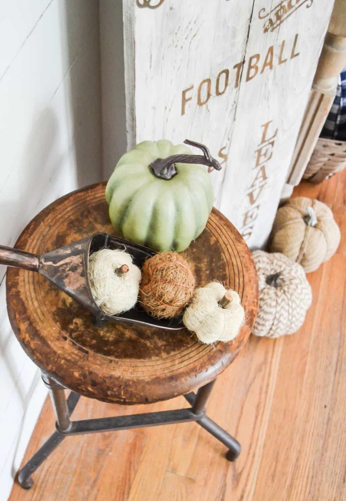 DIY Farmhouse Fall Sign - Think outside of the box and create you own DIY Farmhouse Fall Sign on an old wood ironing board.