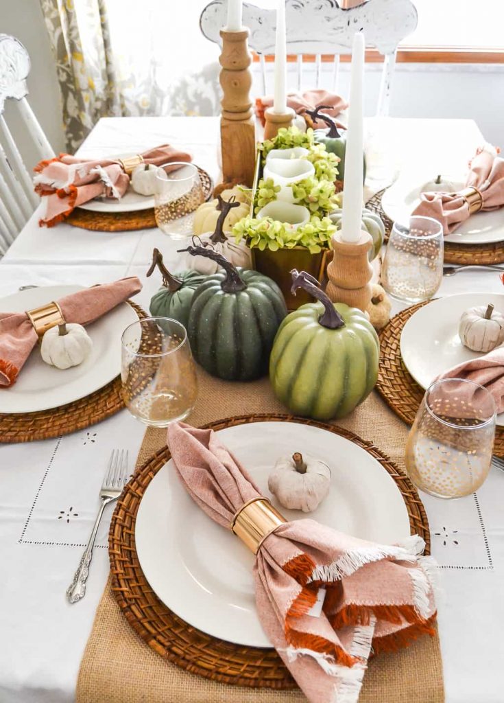 Easy Fall Tablescape - If you are looking for an easy tablescape idea for fall this year, check out this fall tablescape from My Creative Days.