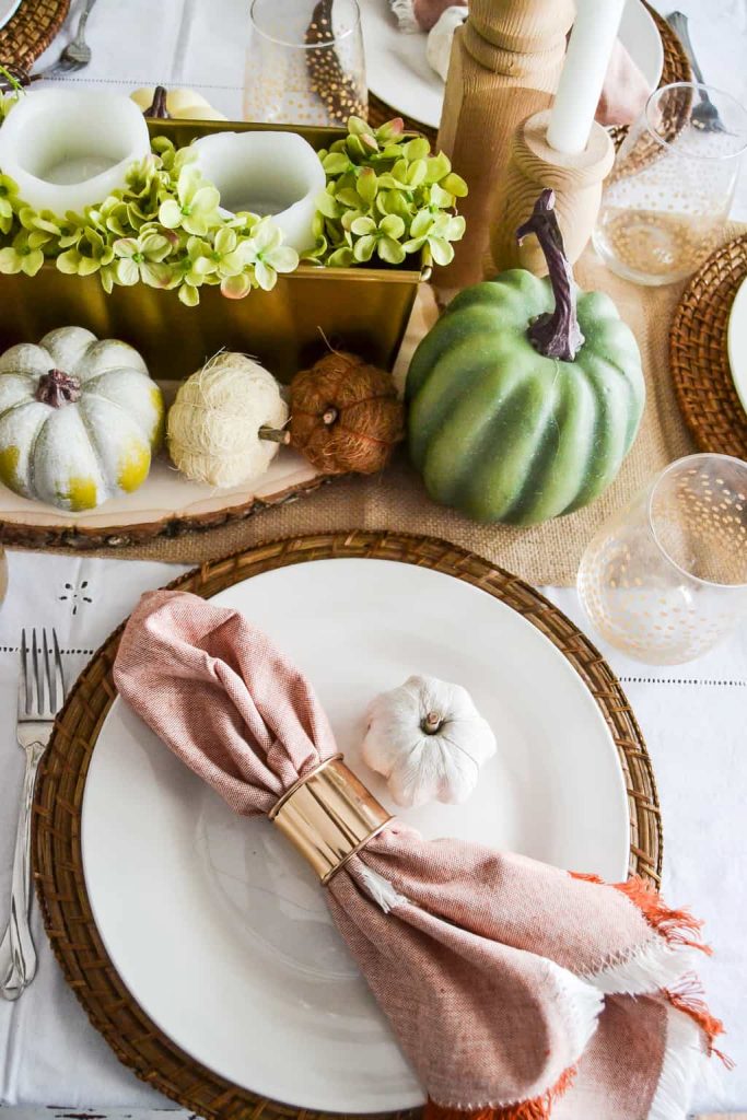 Easy Fall Tablescape - If you are looking for an easy tablescape idea for fall this year, check out this fall tablescape from My Creative Days.