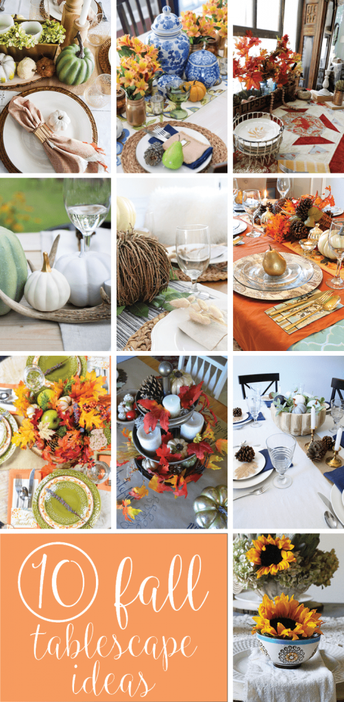 Easy Fall Tablescape - If you are looking for an easy tablescape idea for fall this year, check out this fall tablescape from My Creative Days.