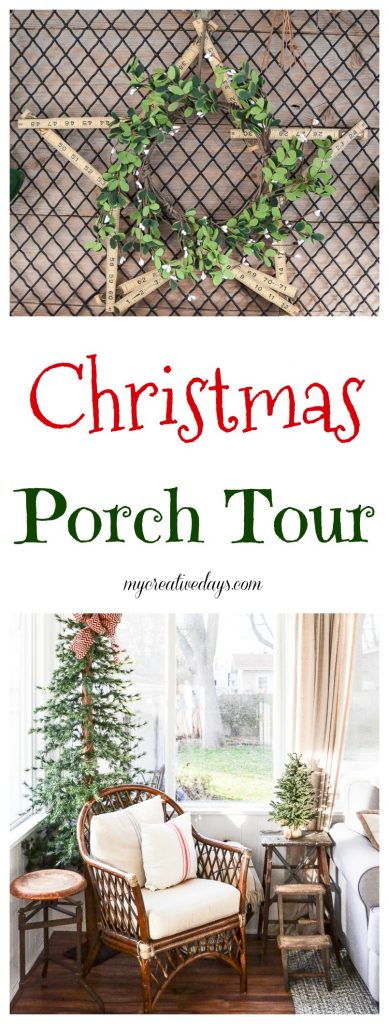 A simple woodland Christmas Porch Tour.
