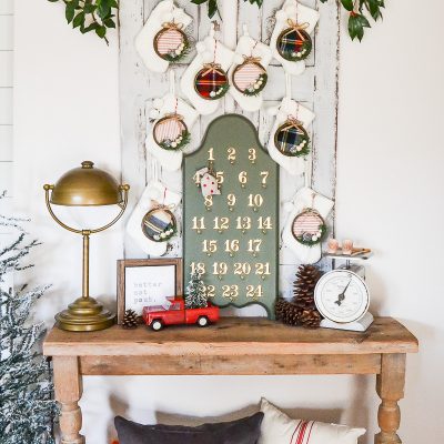 Easy DIY Advent Calendar Made From A 25¢ Board