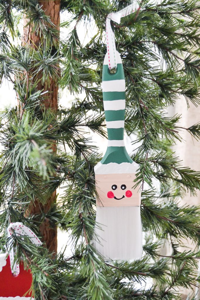 How To DIY old paint brushes into Christmas tree decorations!
