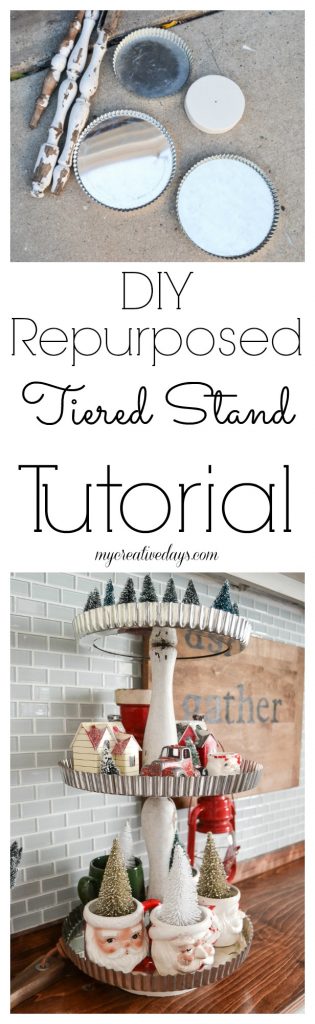 DIY Tiered Stand Tutorial - Make a tiered stand from pie tart pans!