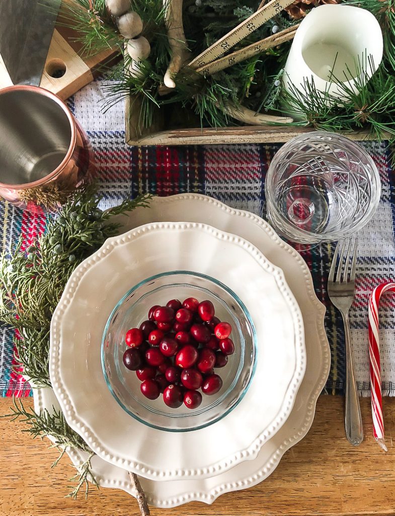 Put together and easy Christmas Tablescape to celebrate around during the holiday season!