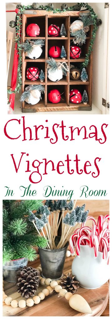 Add festive touches to your home in small areas with Christmas vignettes!