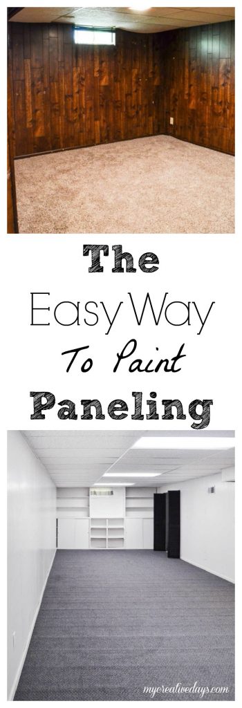 The Easy Way To Paint Paneling - If you have paneling in your home and would like to change it but don't have a big budget, paint it! This post will show you The Easy Way To Paint Paneling!
