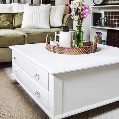 Large Square Coffee Table Makeover