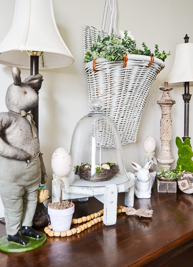 Looking for some simple spring decorations for your home? Click over to see how I turned these thrift store finds into spring decorations for our family room.