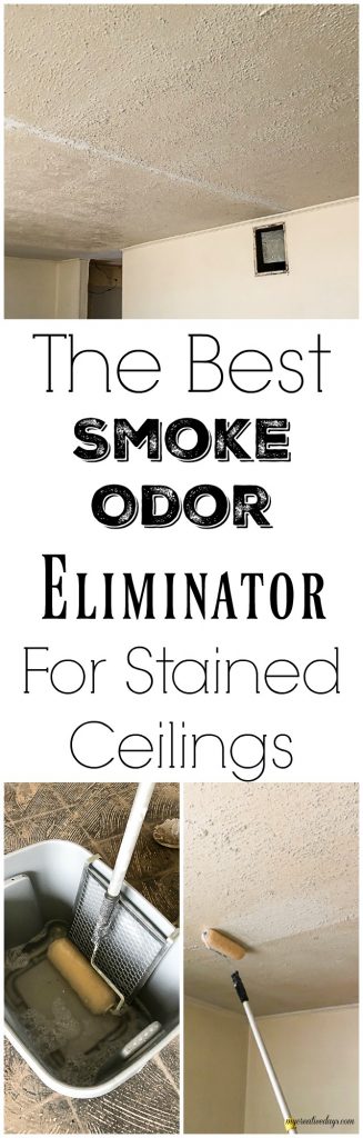 If you are looking for the best way to clean smoke stained ceilings before you paint, we found the best smoke odor eliminator for stained ceilings that made the job easy and fast.