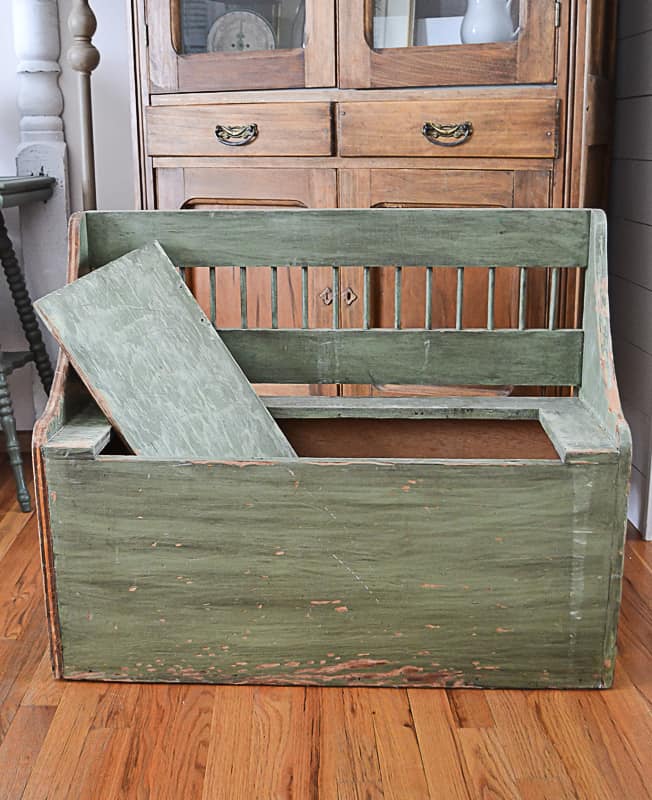 wooden toy chest bench