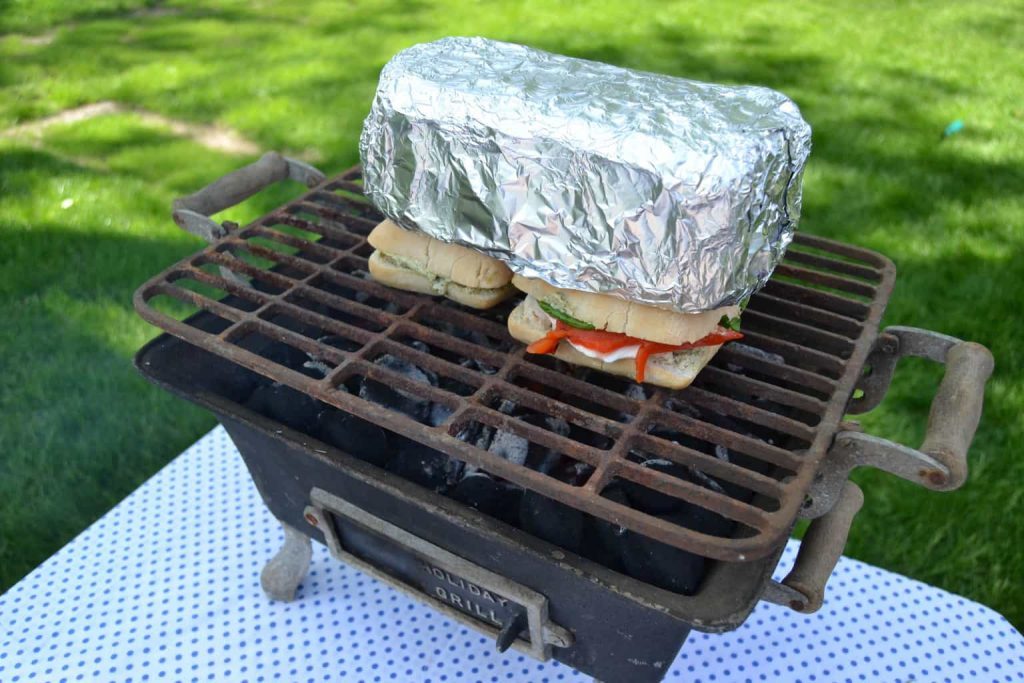 If you are looking for easy camping dinners, click over to get this simple and delicious Roasted Red Pepper, Pesto & Chicken Grilled Cheese recipe.