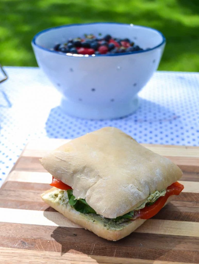 If you are looking for easy camping dinners, click over to get this simple and delicious Roasted Red Pepper, Pesto & Chicken Grilled Cheese recipe.