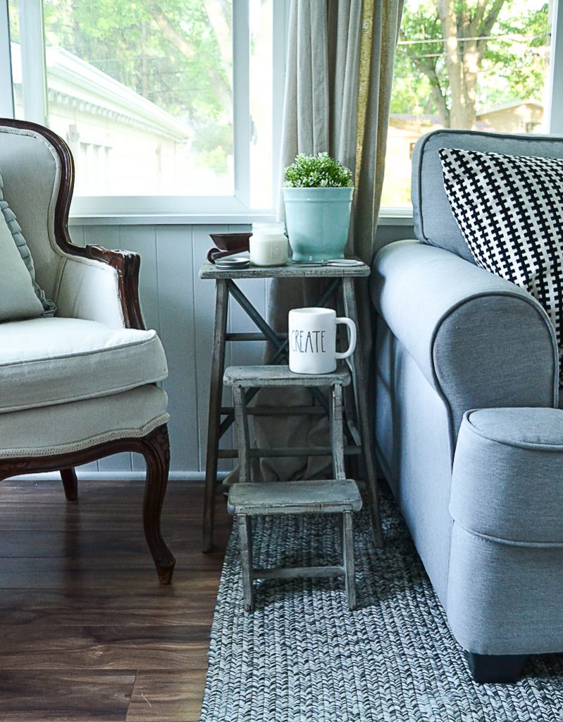 If you are in need of a small side table in your space, click over and see how easy it is to add one without spending a lot of money just by thinking outside of the box. This small side table will also add a ton of charm to your space as well! 