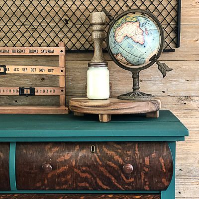 Solid Wood Dresser Makeover In Green