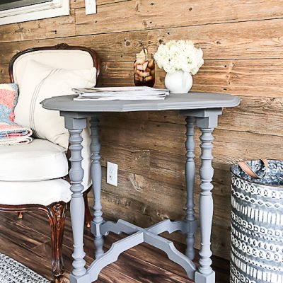 Painted Round End Table