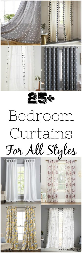 If you are looking for some new bedroom curtains, click over to find more than 25 bedroom curtain options that fit any and every style. 