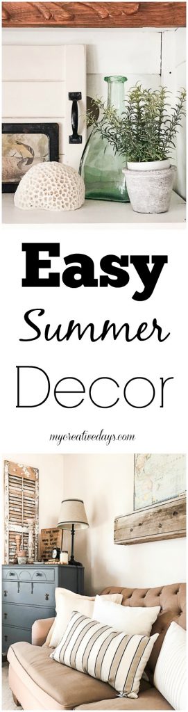 Changing decor for a new season doesn't have to be hard or cost a lot of money. Click over to see how easy this summer home tour 2018 came together by using pieces we already had on hand.