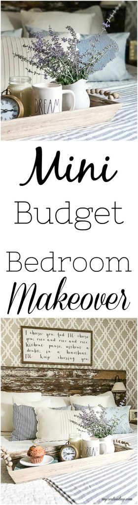 If you want to change your bedroom, but don't want to spend a lot of money, click over to see how to get a mini budget bedroom makeover that refreshes it to make it feel brand new.