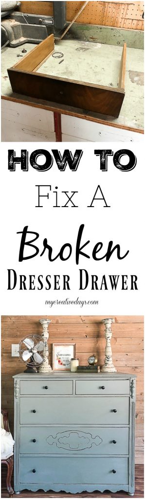 Furniture repair can be a tricky thing, but fixing a broken dresser drawer is not. Click over to see how to do it.