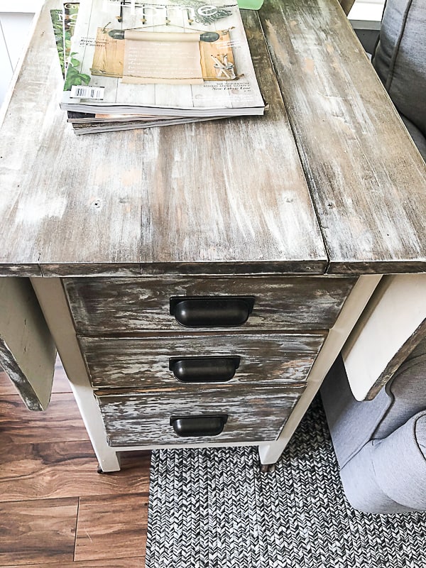 If you are looking for a rustic end table for your space, click over to see how easy it is to create one from a piece found at a yard sale!