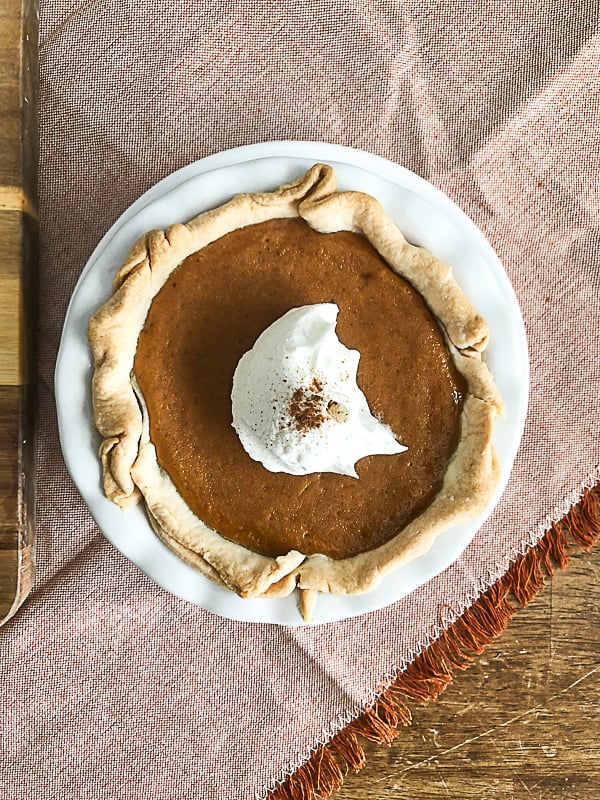If you are looking for an easy pumpkin pie recipe, click over to get this one that only uses a couple of ingredients but will knock your socks off with how good it tastes!