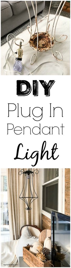 If you are looking for a plug-in pendant light for your space, click over to see how you can DIY one out of almost anything! 