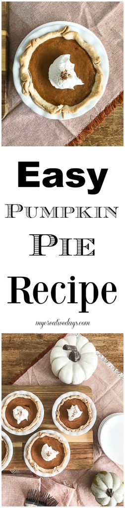 If you are looking for an easy pumpkin pie recipe, click over to get this one that only uses a couple of ingredients but will knock your socks off with how good it tastes!