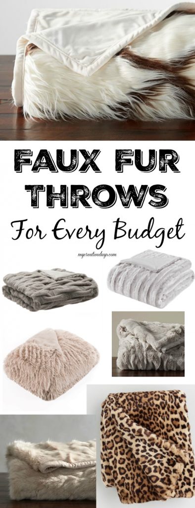 If you are looking for faux fur throws to put in your home, click over to find more than 25 faux fur throws for every budget.
