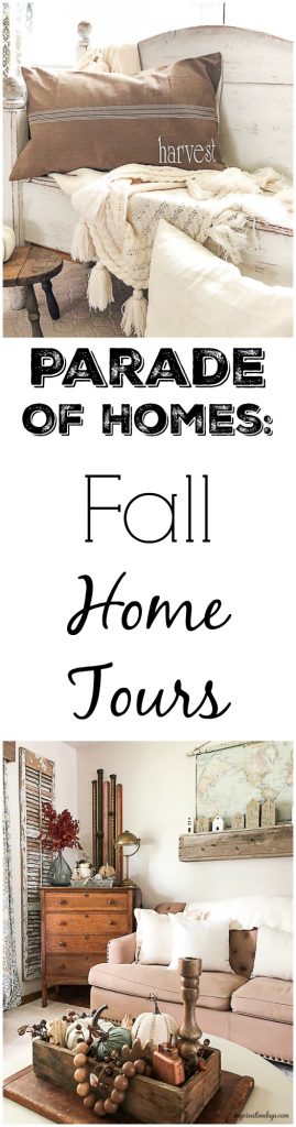 It is fall and this parade of homes is packed full with beautiful fall decor from different homes around the internet. Grab your favorite drink, find a cozy spot in the house and get ready to swoon over these fall tours.