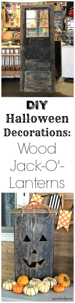 If you love decorating for Halloween and want to find some DIY Halloween Decorations, click over to see how easy it is to create wood jack-o'-lanterns for your decor.