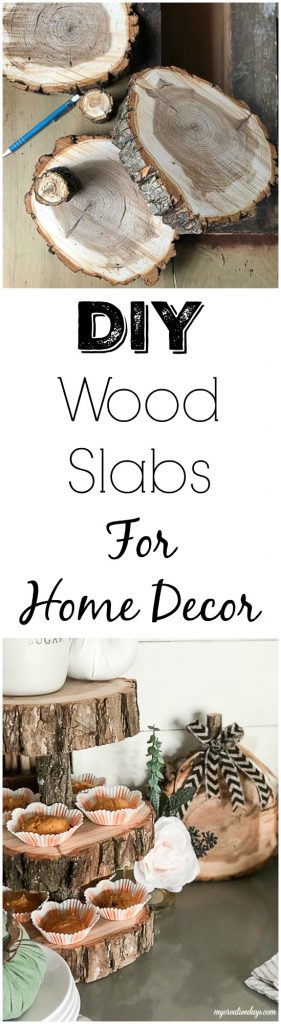 Wood slabs are so beautiful to use in home decor. If you don't want to spend the money to buy them in stores, click over to see how easy it is to DIY some to add to your space!
