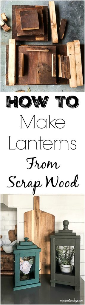 Lanterns can be used for all kinds of things in home decor. Click over to see how you make DIY lanterns from scrap wood. 