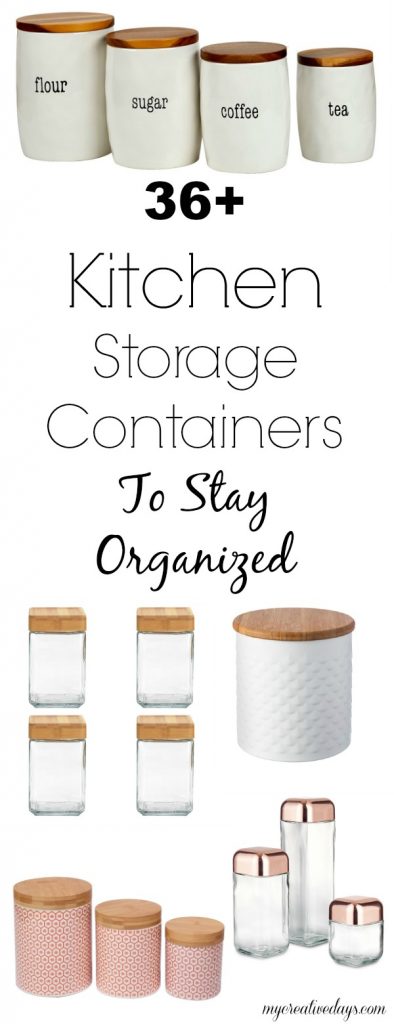 If you are looking to get your kitchen organized, click over to find more than 35 kitchen storage containers that will not only keep you organized, but will make the kitchen pretty.