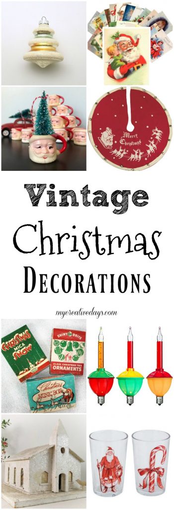 If you love vintage Christmas decorations, click over to find so many vintage Christmas decorations for every room in your home!