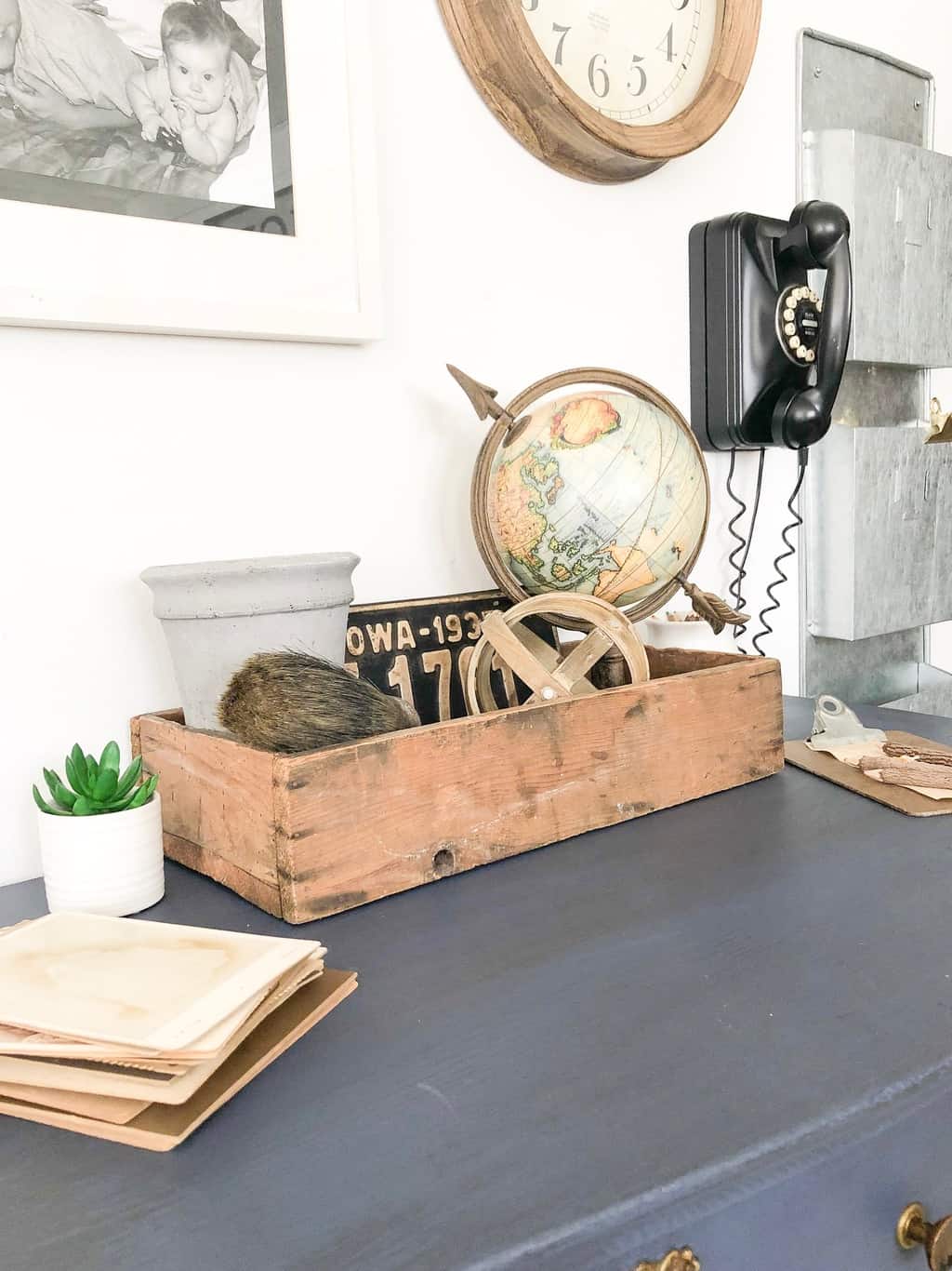 If you are looking for a beautiful blue dresser, click over to see how to DIY an old dresser into a glazed blue dresser beauty!