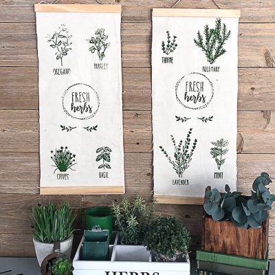 DIY Botanical Herb Wall Hanging With Chalk Couture